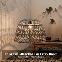 Woven Pendant Light Rustic Simplicity with a Rattan Pendant Light Tranquil Aesthetic Wicker Basket Chandelier for Bar Counter, Restaurant