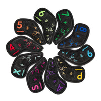 Golf Iron Headcover Scratch Protection Sequin Golf Headcover Universal Fit Embroidered Iron Cover for Travel, Storage