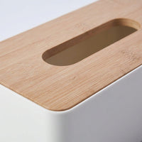 Tissue Box for Home Office and Living Room, Modern Minimalist Box of Tissues with Wood Lid, Multi-purpose Rectangular Boxes of Tissues, 1 Pack