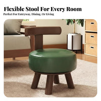 Swivel Ottoman Wooden Construction Padded Comfort for Child Seating
