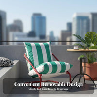 Woven rearrest Armchair Sturdy Frame Indoor Seating Ergonomic Design for Balcony