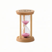 Wooden Hourglass Natural Wood Sandglass Tabletop for Desk, Tooth Brushing, Kids
