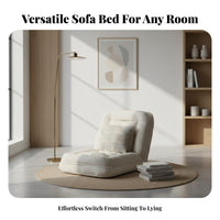 Space Saving Human Dog Bed Multi-Functional Foldable Floor Sofa Bed High Rebound Sponge Adjustable Backrest Floor Chair Thick Padded Cushion for Adults, Students, Bedroom, Balcony, Living Room, Reading Nook