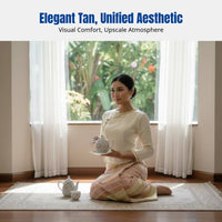 Xishuangbanna Dai Costume, Thai-Inspired Workwear, Elegant Tan Tea Dress, Artistic Photo Outfit