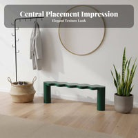 Minimalist Design Wavy Top Seat Multi-Functional Accent Bench Versatile Indoor Furniture Creative Design for Homeowners, Shop Owners, Interior Designers, Bedroom, Entryway, Walk-in Closet, Clothing Shop