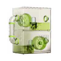 Transparent Hamster Enclosure Well-Ventilated Clear Acrylic Hamster Enclosure