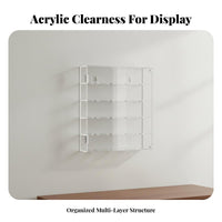 Acrylic Golf Ball Display Case Multi-Tier Clear Golf Ball Storage Holder Showcase for Collectors, Club House
