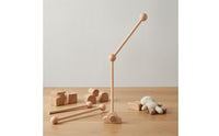 Wooden Mobile Holder with Clamp Minimalist Houten Mobielarm Voor Wieg Mobielarm Van Beukenhout Space-Saving for Infants, Nursery