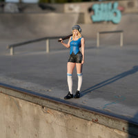 Miniature Girl with Cudgel Shaped Girl Figurine Collectible Miniature Figure for Collectors