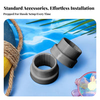 4 Pieces Ribbed Umbrella Adapter Sleeve Threaded Deck Umbrella Sleeve