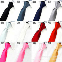 Men's Slim Solid Color Necktie for Professional Wear, Weddings, and Performances - 5cm Width