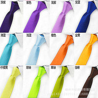 Men's Slim Solid Color Necktie for Professional Wear, Weddings, and Performances - 5cm Width