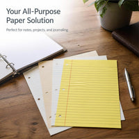 3-Hole Loose Leaf Notebook with Lined Refills, American Style, for Office and School
