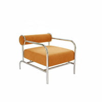 Bauhaus Inspired Century-Century Reading Seat Modern Design Cylindrical Frame Armchair Minimalist Aesthetic Lounge Chair Luxuriously Soft Cushion for Interior Designers, Business Owners, Alternative Ice Workers, Living Room, Boutique, Reception Area
