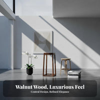 Chinese Design Two-Tier Flower Table Mortise and Tenon Joinery Plant Holder Natural Oil Finish Display Pedestal Artisan-Made for Gardeners, Homeowners, Apartment Dwellers, Living Room, Bedroom, Entrance Hall, Balcony