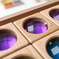Acrylic Gem Stacking Play Item Tint Sorting Rainbow Tile Blocks Self Directed Style Translucent Block Puzzle for Kids, Kindergarten