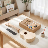 DIY Ukulele Kit to Assemble Your Own 21 Inch Ukulele Building Kit Unfinished Small Guitar for Kids, Beginners, Household Craft