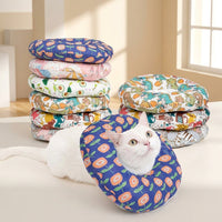 Pet Recovery Neck Cone Textile Ring, Adjustable Cat Recovery with Casual Style, Guarding Neck Recovery for Pets After Surgery