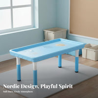 Sand and Water Table Rounded Edges Sand and Aquatic Play Table All in Single children's Play Desk with Chairs for Young Children, Girls, Playroom