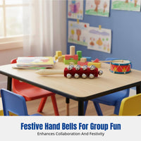 Percussion Chime with Plush Handle, Kids Hand Rattle, Early Education, Kindergarten, Student Performance, Red Navy
