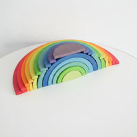 Educational Wooden Rainbow Open-Ended Rainbow Stacker Early Development Arch Blocks Educational for Toddlers, Preschoolers, Kids, Playroom, Classroom, Nursery