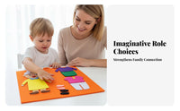 Early Education Family Character Dressing Toy Develops Fine Movement Skills Non-Woven Material Learning Board Interactive Play