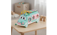 Bus Xylophone Toy Multifunctional Pull Along Activity Bus Early Educational