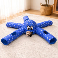 Ferret Tunnel Cozy Bed Tentacled Tunnel Bed Soft Small Animal for Ferrets, Guinea Pigs, Floor, Playpen, Cage
