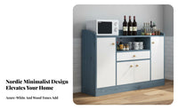 Kitchen Sideboard Cabinet Multi-Functional Modern Buffet Cabinet Large Capacity Microwave Stand with Storage for Families, Homeowners, Hallway