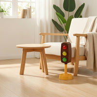 Freestanding Traffic Light Toy with Lights and Sounds Interactive Toy Traffic Indicator with Stand Portable Stop Light Model Compact for Children, Toddlers
