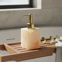 Marble Pattern Soap Dispenser Long-Lasting Marble Soap Dispenser Square Lotion Pump Bottle Easy to Clean for Hotel