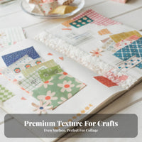 50 Sheets DIY Journal Background Paper Assorted Patterns Patterned Craft Paper Sheets Pleasant Themes Journaling Supplies for Scrapbooking