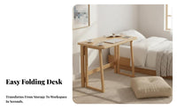 Installationno-Installation No-Assembly Folding Desk Space-Saving Foldable Desk Portable Study Table Multipurpose for Students, Apartment Dwellers, Telecommuting Workers, Small Areas, Bedroom, Dorm Room