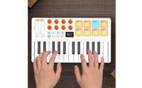Backlit Pads RGB Pad Controller Keyboard Rechargeable Battery Portable Wireless MIDI Keyboard App Control Bluetooth Midi Controller for DJs, Producers, Beginners, Travel, Live Performance, Studio
