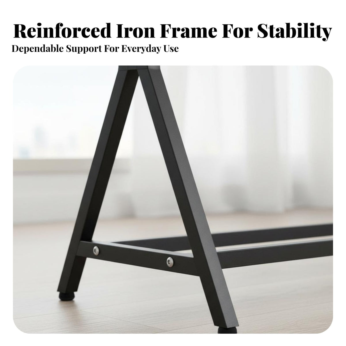 Minimalist Design unobstructedstanding Clothes with Shelf Multi-Purpose Garment Rack Space-Saving Clothing Stand Easy Assembly for Homeowners, Families, Bedroom, Balcony, Entryway, Laundry Room