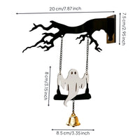 Welcome Sign with Bell Halloween Wall Hanging Welcome Sign Spooky for Homeowners