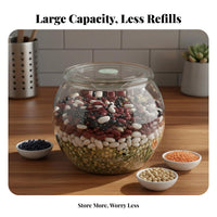 Large Capacity Closure Ed Jar Multipurpose Airtight Rice Storage Bin Transparent Plastic Food Canister Moisture-Resistant