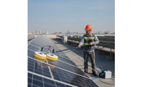 Photovoltaic Panel Cleaning Machine with Dual Brushes Electric Photovoltaic Panel Cleaning Brush Kit Self-Priming twinBrush Cleaner for Professionals