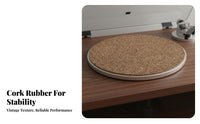 Cork and Rubber Blend Mat Shock Absorption Cork and Rubber Vinyl Mat for DJs