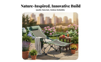 Reclining Function Adjustable Folding Lounger Foldable Design Adjustable Chair with Detachable Footrest versatileUse Outdoor Furniture High rear Support for Beachgoers, Office Workers, Camping, Fishing, Beach, Patio