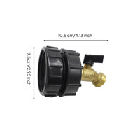 Adapter with Faucet Angled Tote Manual Garden Hose Connector for Irrigation