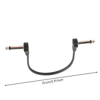 Low-Profile Flat Interconnect Cable with Right-Angle Plugs Flexible Guitar Pedal Interconnect Cable Ribbon Long-Lasting for Stage