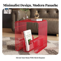 Wall-Mountable Multi-Tier Unobstructed Shelf Single-Tier Minimalist Design Wireframe Cube Shelf Space-Saving Design End Table Sturdy Construction for Homeowners, Apartment Dwellers, Students, Bedroom, Living Room, Home Office, Entryway