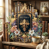 Easter Diamond Painting Kit DIY Materials Acrylic Religious Ornament Christian Desktop Decor Holiday Craft Kit