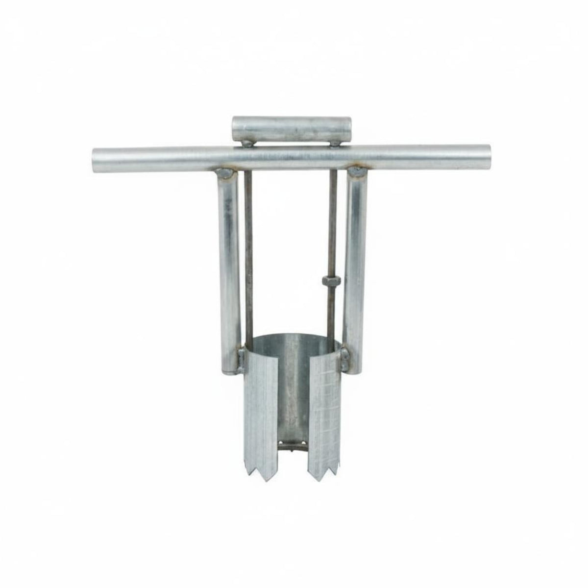 Handheld Transplanting Tool Pointed Tines Metal Transplanter Split Opening Planting Cup Tool