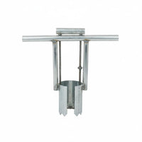 Handheld Transplanting Tool Pointed Tines Metal Transplanter Split Opening Planting Cup Tool