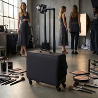 Makeup Trolley with Wheels Waterproof Rolling Makeup Case Portable Cosmetic Trolley for Mobile Appointments, Salon
