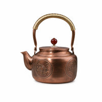 Copper Teapot Hammered Cookware Nonleak-Drip-Free for Hosts