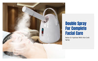 Nano Facial Hydration Device, Hot & Cold Dual Spray, 360° Rotating Head, Deep Moisture, Home & Salon