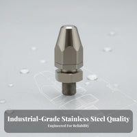 Adjustable Solid Cone Nozzle Adjustable Angle Cone Nozzle Leakproof Stainless Steel Cleaning Tip for Professionals, Humidification